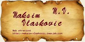 Maksim Vlašković vizit kartica